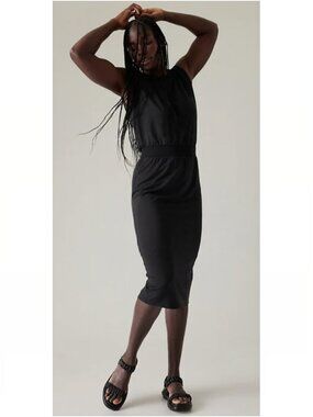 Athleta Work-Wear Santorini Cinch Midi Dress